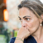 Menopause lady looking worried