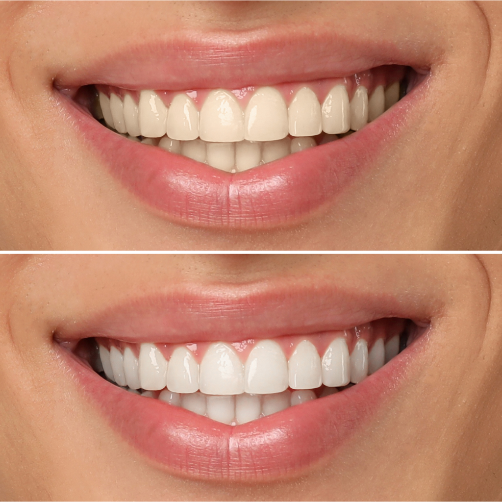 Before & after teeth whitening - Plymouth